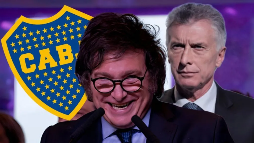 Mauricio Macri y la oposición en Boca cuentan con el apoyo de Javier Milei. (Getty)