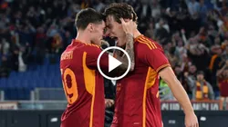 Edoardo Bove y su festejo con Zalewski.