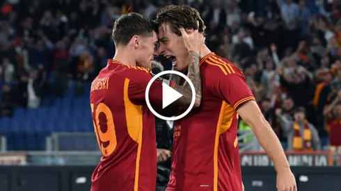 Edoardo Bove y su festejo con Zalewski.