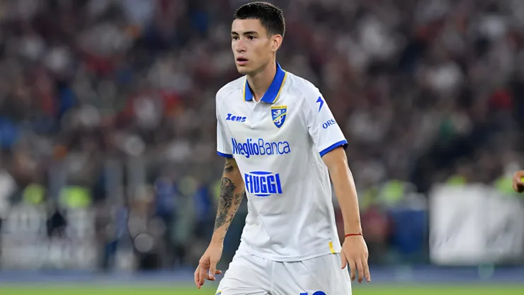 Matías Soulé, la rompe en Frosinone, y se lo disputan la Selección Argentina y la Selección de Italia. (Getty Images)