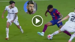 Lamine Yamal se deshizo de un par de defensores y emuló a Messi.