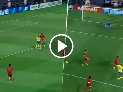 Fantástica asistencia de taco de CR7 para que Al Nassr gane a Al Duhail