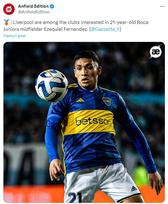 Medio de Liverpool también se hacen eco de la versión de un interés sobre Equi Fernández.