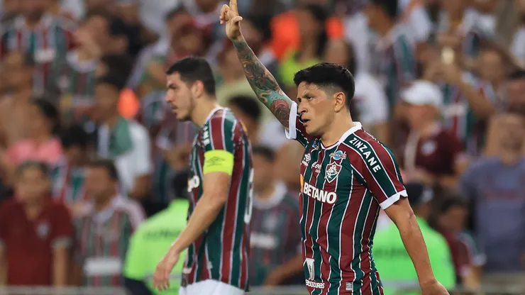 Germán Cano con la camiseta de Fluminense.