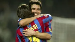 Messi y Deco mantienen una buena relación.