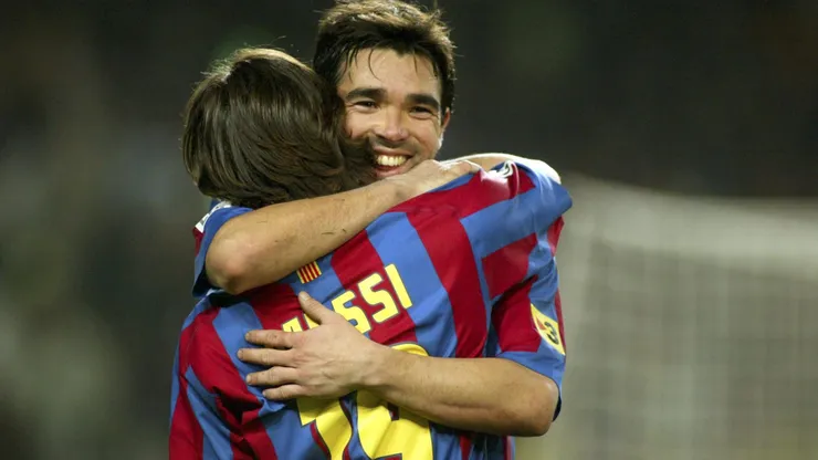 Messi y Deco mantienen una buena relación.