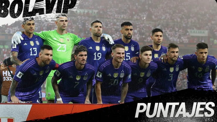 Los once titulares de Argentina en Lima.