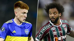 Valentín Barco y Marcelo, figuras de Boca y Fluminense respectivamente.