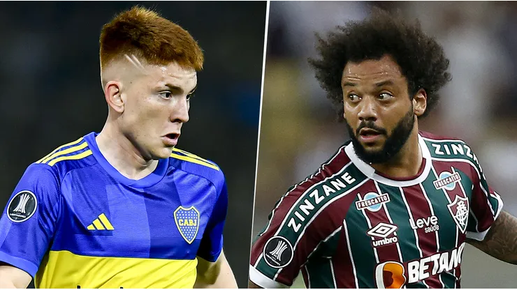 Valentín Barco y Marcelo, figuras de Boca y Fluminense respectivamente.