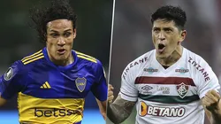 Edinson Cavani y Germán Cano.