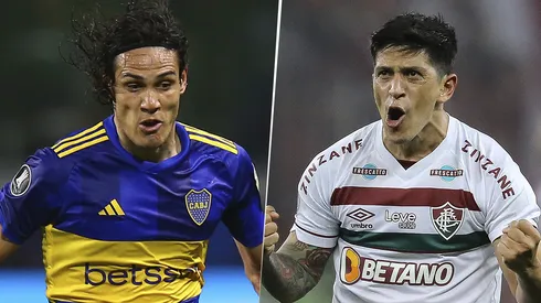 Edinson Cavani y Germán Cano.