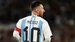 Lionel Messi con la 10 de la Selección Argentina.
