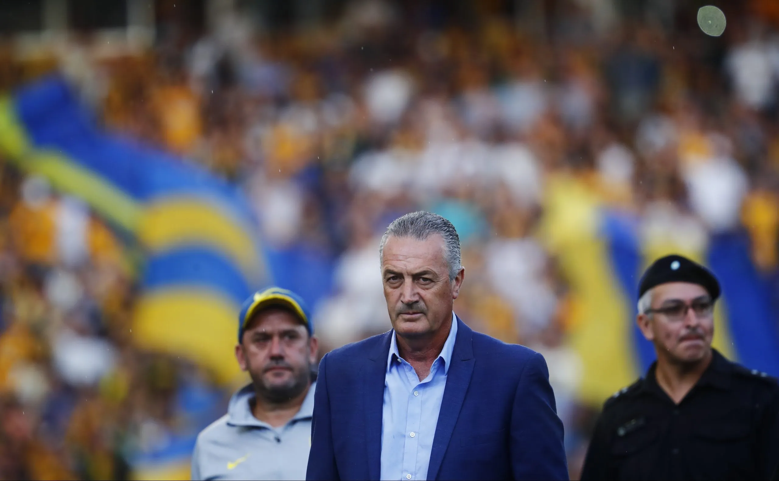 Gustavo Alfaro, en La Bombonera.