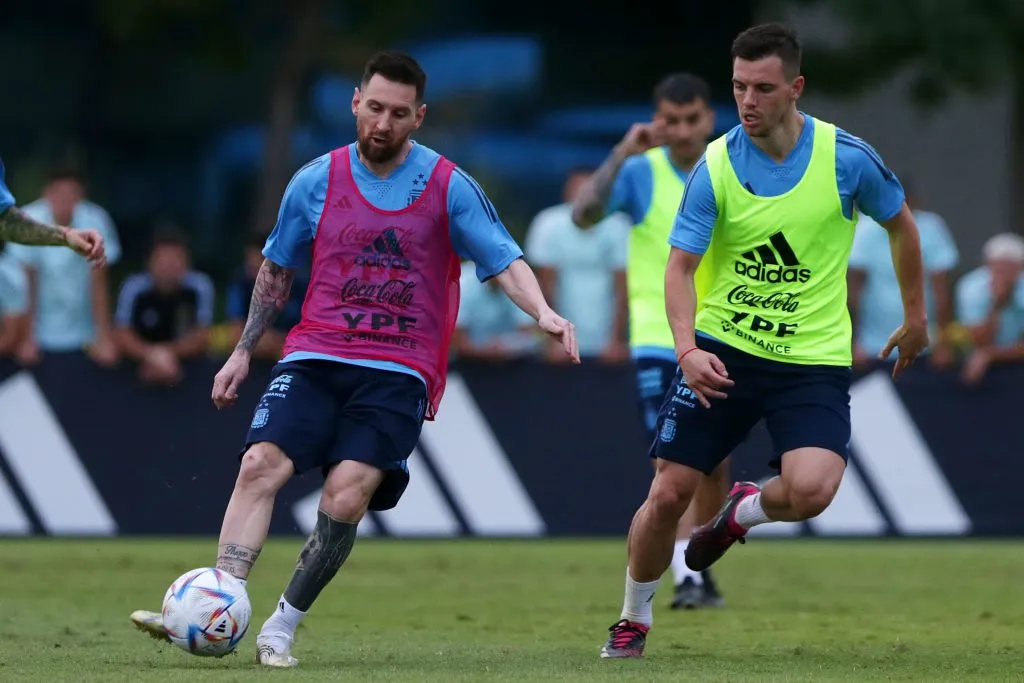 Lionel Messi entrena en el predio que lleva su nombre en Ezeiza