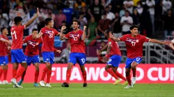 Bryan Ruiz con la selección de Costa Rica.