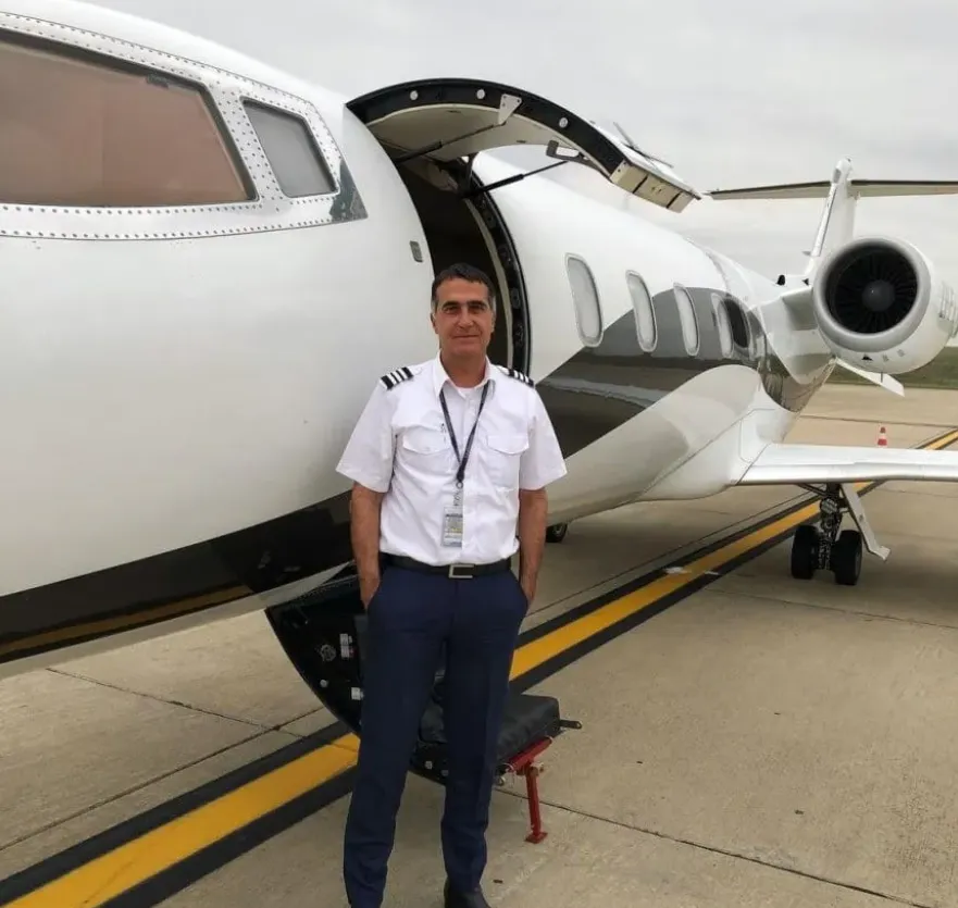 Antonio Laje en su rol de piloto.