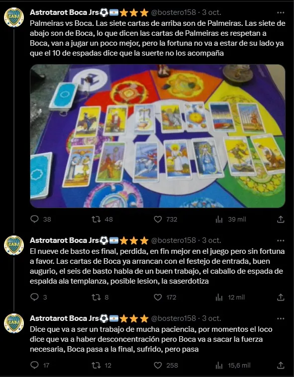 Las predicciones de Walter Lavalle, tarotista de Boca.