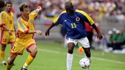 Faustino Asprilla en el Mundial de Francia 1998.