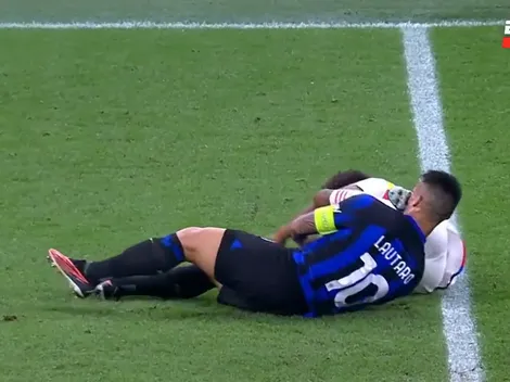 VIDEO | A Lautaro Martínez le metieron una patada escalofriante en la cara