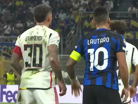 ¿Se sacaron chispas? El cruce entre Lautaro Martínez y Otamendi en la Champions League