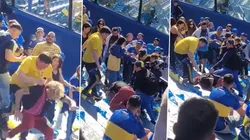 Así fue la paliza al hincha de River infiltrado.