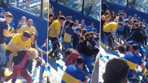 Así fue la paliza al hincha de River infiltrado.