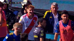 Ni bien ingresó, Colidio tuvo un fuerte cruce con los jugadores de Boca