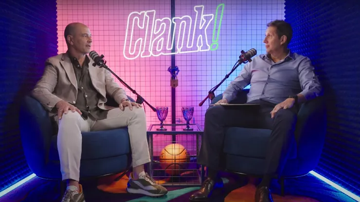 Juan Pablo Varsky junto a Sergio Santos Hernández en una charla para Clank!.