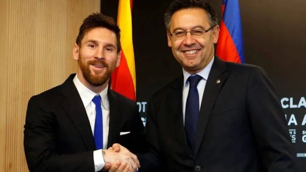 Bartomeu y Messi, en la última renovación en 2017.