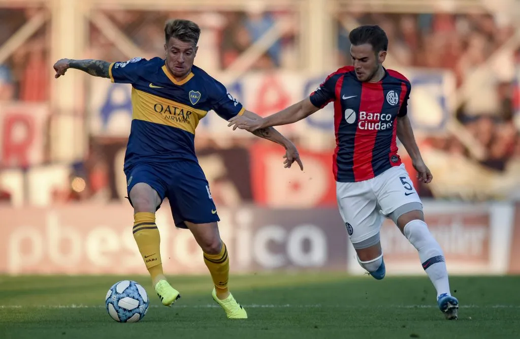 Lucas Menossi, durante su época en San Lorenzo. (Getty Images)