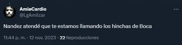 Los hinchas piden por Nández.