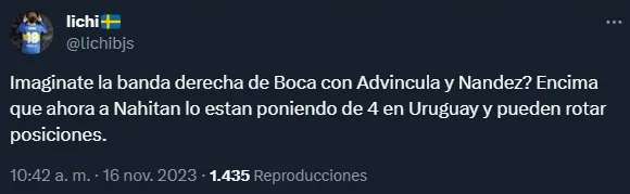 Los hinchas piden por Nández.