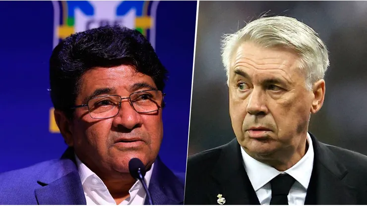 Ednaldo Rodrigues buscó a Ancelotti para la selección de Brasil, sin éxito (Getty Images).