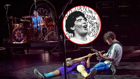 Los Red Hot Chili Peppers homenajearon a Maradona.