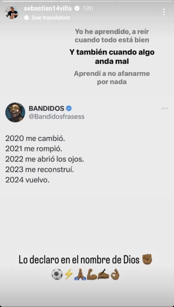 Historia de Sebastián Villa.