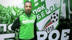 Sebastián Villa, con su uniforme del Beroe Stara Zagora.