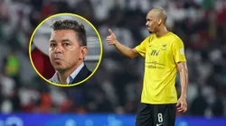 Fabinho fue una de las figuras de Al Ittihad en el empate ante Al Ettifaq.