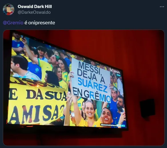 “Messi deja a Suárez en Gremio”, el pedido de hinchas brasileños (Twitter).