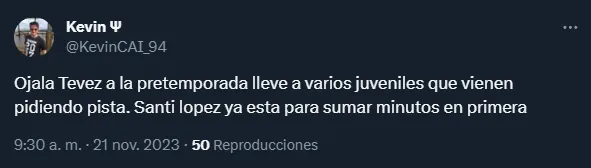 Hinchas de Independiente le piden a Tévez que López haga la pretemporada.