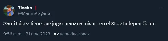 Piden a Santi López en Primera.