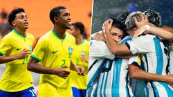 La Selección Argentina Sub 17 chocará con Brasil en los Cuartos de Final del Mundial de Indonesia 2023. Getty Images.