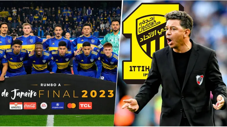 El Al Ittihad de Marcelo Gallardo y Boca Juniors fueron nominados al Mejor Equipo del 2023 en los Globe Soccer Awards. Getty Images.