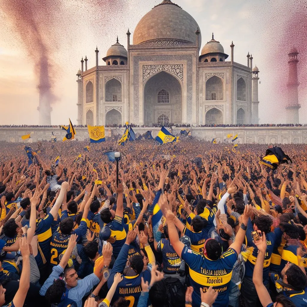 El Xeneize llenando también el mausoleo en Agra. (Foto: Bing Image Generator, Dall-E-3)