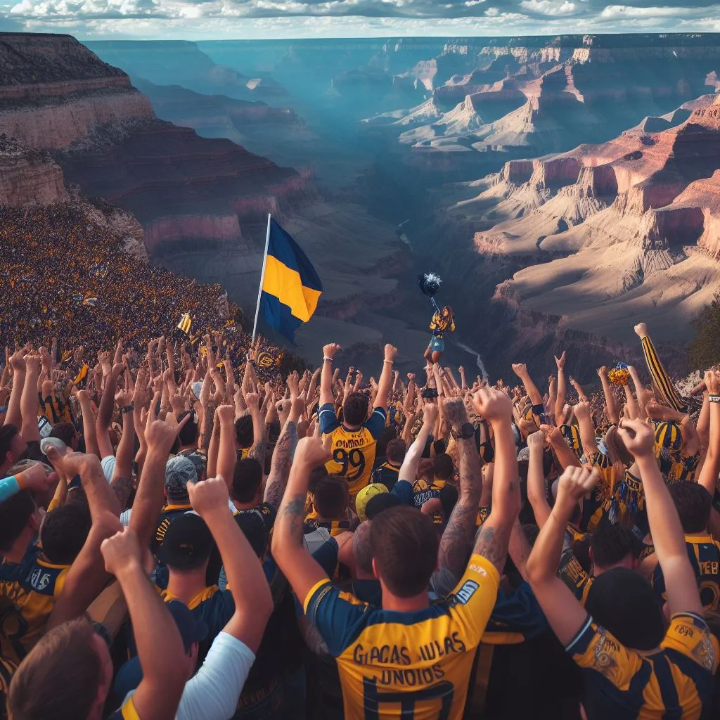 El Xeneize copando el Gran Cañón. (Foto: Bing Image Generator, Dall-E-3)