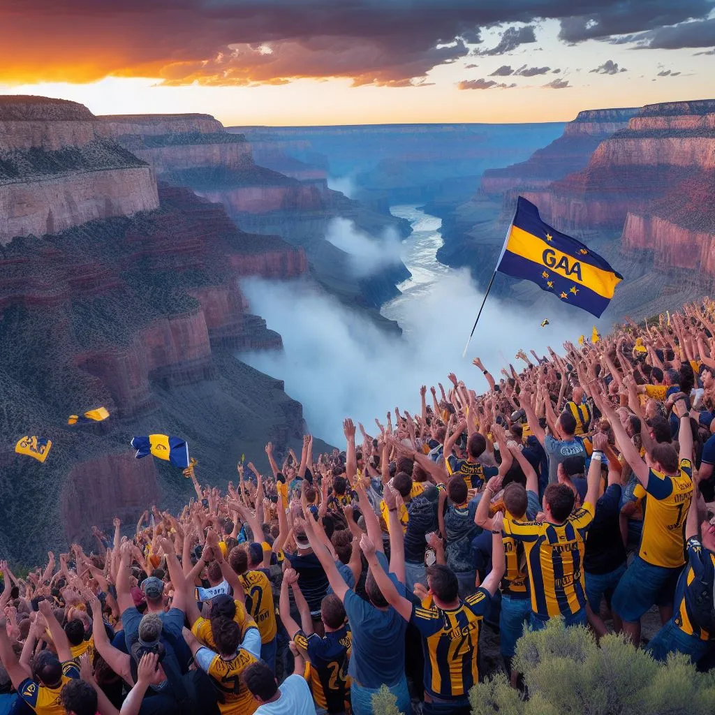 El Xeneize copando el Gran Cañón. (Foto: Bing Image Generator, Dall-E-3)