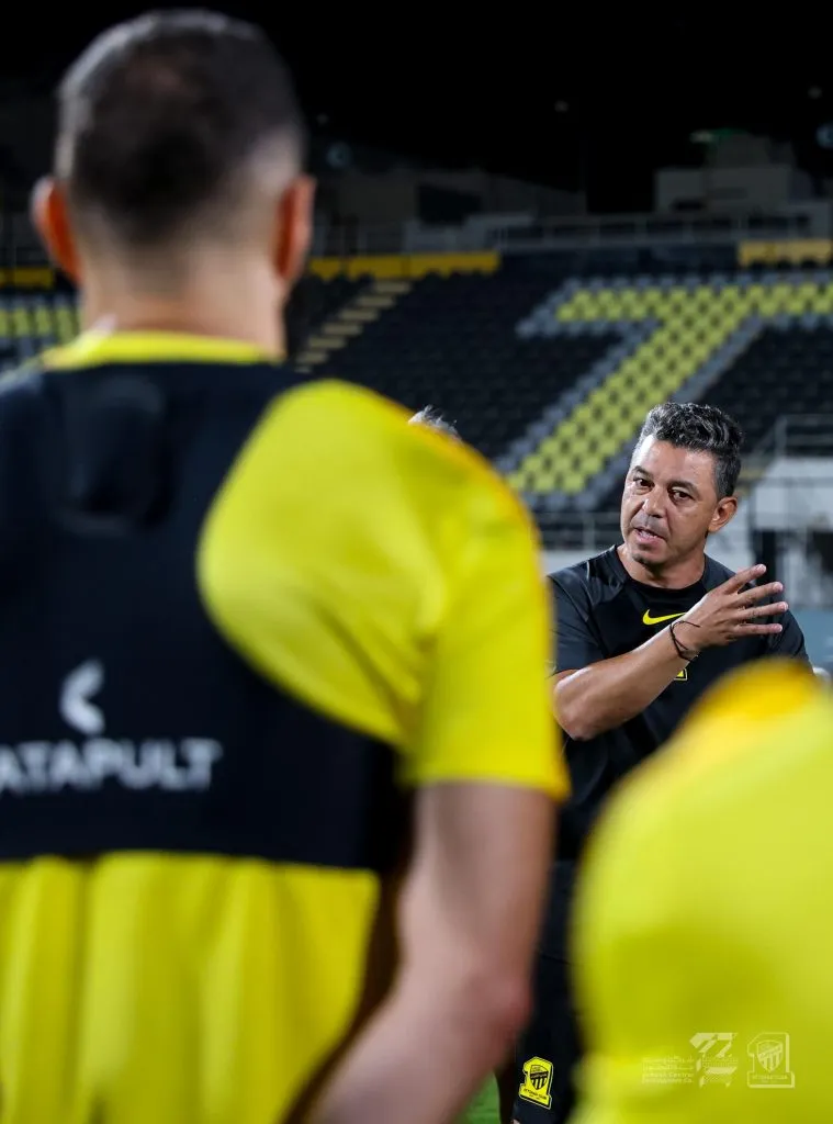 Gallardo ya comenzó a trabajar con el equipo. Foto: Al-Ittihad