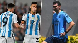 Lionel Scaloni dijo que no le preocupa que Lautaro Martínez y Julián Álvarez no hayan anotado goles en el 2023 con la Selección Argentina. Getty Images.