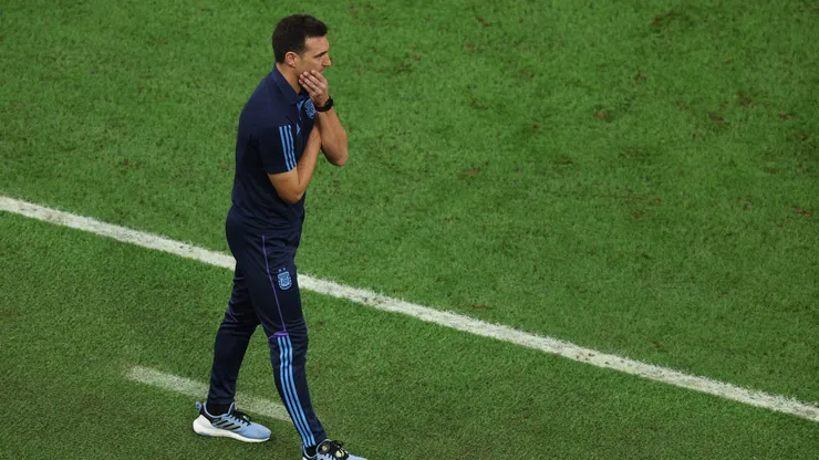 Lionel Scaloni en la final del mundo.