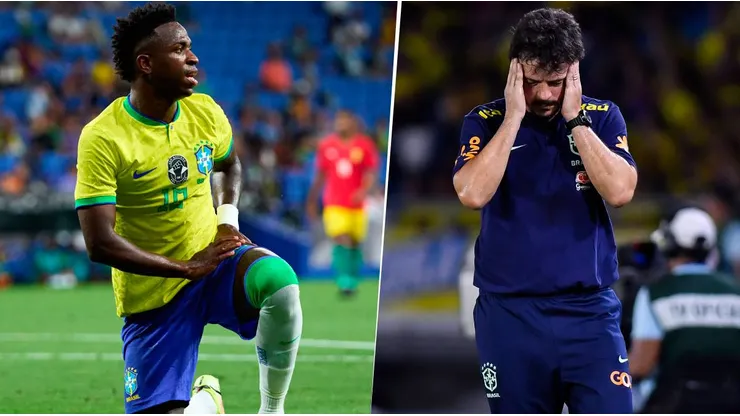 Fernando Diniz piensa en Gabriel Jesus o en Joao Pedro para reemplazara a Vinícius Júnior de cara al duelo de Brasil con Argentina. Getty Images.