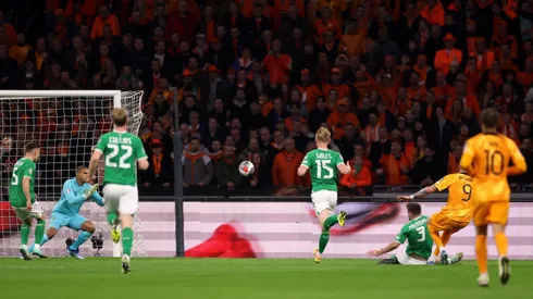 Wout Weghorst, marcó el único tanto en la victoria de Países Bajos ante Irlanda.